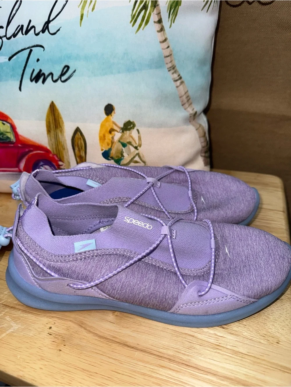 Speedo NWT! Junior Watertrek Water Shoes In Lilac Size L/Junior
